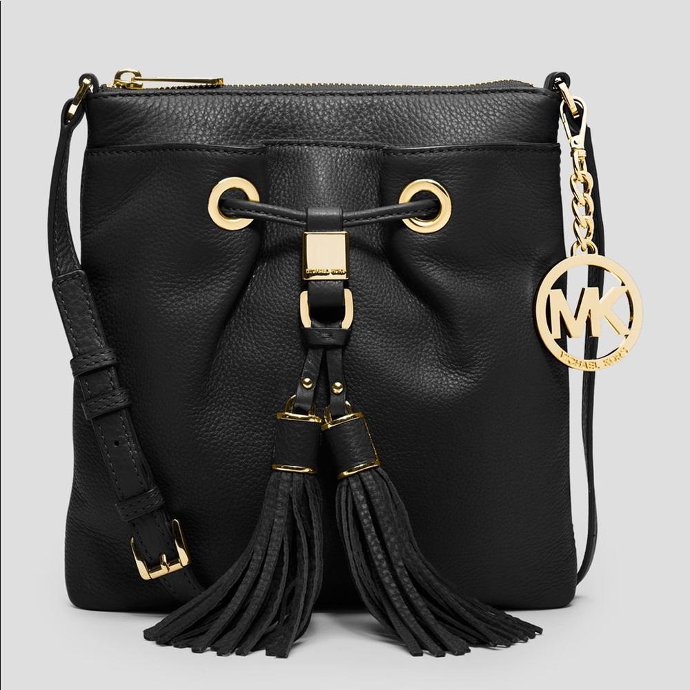 Michael Kors Leather Tassle Crossbody Bag